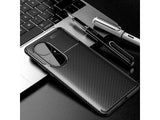 Hochwertig stabile Soft TPU Smartphone Handy Hülle im Carbon Design für Huawei P50 Pro zum Schutz des Display und Gehäuse Cover in schwarz von Screenguard