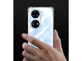 Hoch transparenter TPU Gummi Schutz Handy Hülle Clear Case klar mit verstärkten Schutzecken Bumper für das Huawei P50 Pro Display und Gehäuse in transparent von Screenguard