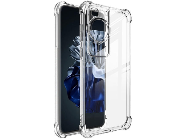 Hoch transparenter TPU Gummi Schutz Handy Hülle Clear Case klar mit verstärkten Schutzecken Bumper für das Huawei P60 Pro Display und Gehäuse in transparent von Screenguard