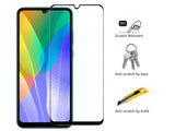 100% Fullscreen Curved Screen Protector Handy Display Schutz Glas für komplette Abdeckung des Huawei Y6p Display in schwarz von Screenguard