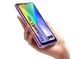 Hoch transparenter TPU Gummi Schutz Handy Hülle Clear Case klar mit verstärkten Schutzecken Bumper für das Huawei Y6p Display und Gehäuse in transparent von Screenguard