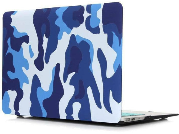 Screenguard MacBook Air 13 Hard Case Hülle camouflage blau matt