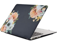 Screenguard MacBook Air 13 Hard Case Hülle Flowers schwarz matt