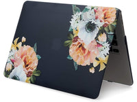 Screenguard MacBook Air 13 Hard Case Hülle Flowers schwarz matt