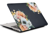 Screenguard MacBook Air 13 Hard Case Hülle Flowers schwarz matt