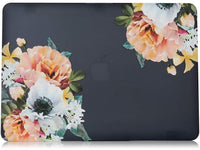 Screenguard MacBook Air 13 Hard Case Hülle Flowers schwarz matt