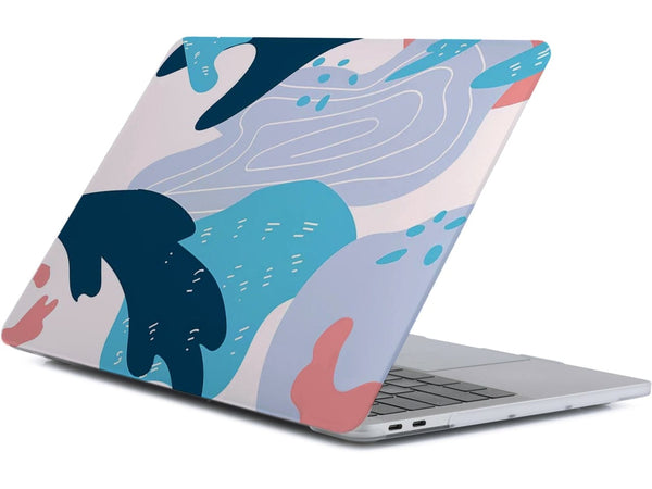 Screenguard MacBook Air 13 M2 Hard Case Hülle Blue Grooves transparent matt