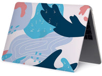 Screenguard MacBook Air 13 M2 Hard Case Hülle Blue Grooves transparent matt