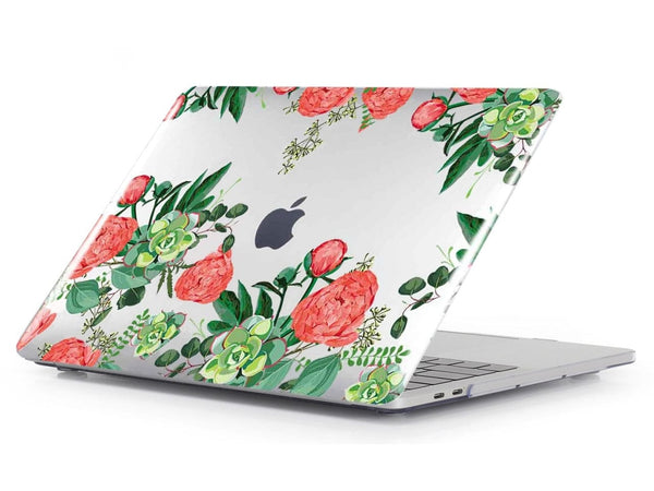 Screenguard MacBook Air 13 M2 Hard Case Hülle Flower Power clear hochglanz