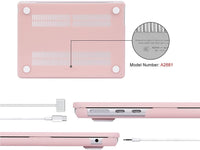 Screenguard MacBook Air 13 M2 Hard Case Hülle in rosa quarz matt