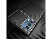 Hochwertig stabile Soft TPU Smartphone Handy Hülle im Carbon Design für Motorola Edge 20 Pro zum Schutz des Display und Gehäuse Cover in schwarz von Screenguard