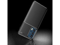 Hochwertig stabile Soft TPU Smartphone Handy Hülle im Carbon Design für Motorola Edge 20 Pro zum Schutz des Display und Gehäuse Cover in schwarz von Screenguard