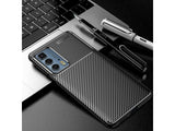 Hochwertig stabile Soft TPU Smartphone Handy Hülle im Carbon Design für Motorola Edge 20 Pro zum Schutz des Display und Gehäuse Cover in schwarz von Screenguard