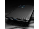 Hochwertig stabile Soft TPU Smartphone Handy Hülle im Carbon Design für Motorola Edge 20 Pro zum Schutz des Display und Gehäuse Cover in schwarz von Screenguard