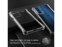 Hoch transparenter TPU Gummi Schutz Handy Hülle Clear Case klar mit verstärkten Schutzecken Bumper für das Motorola Edge 20 Pro Display und Gehäuse in transparent von Screenguard