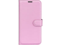 Lederhülle Karten Wallet Ledertasche Etui für Motorola Edge 30 in rosa von Screenguard