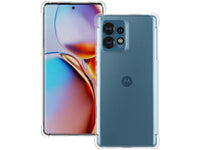 Hoch transparenter TPU Gummi Schutz Handy Hülle Clear Case klar mit verstärkten Schutzecken Bumper für das Motorola Edge 40 Pro Display und Gehäuse in transparent von Screenguard