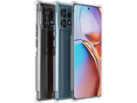 Hoch transparenter TPU Gummi Schutz Handy Hülle Clear Case klar mit verstärkten Schutzecken Bumper für das Motorola Edge 40 Pro Display und Gehäuse in transparent von Screenguard