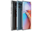 Hoch transparenter TPU Gummi Schutz Handy Hülle Clear Case klar mit verstärkten Schutzecken Bumper für das Motorola Edge 40 Pro Display und Gehäuse in transparent von Screenguard