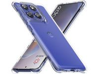 Hoch transparenter TPU Gummi Schutz Handy Hülle Clear Case klar mit verstärkten Schutzecken Bumper für das Motorola Edge 60 Pro Display und Gehäuse in transparent von Screenguard