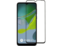 100% Fullscreen Curved Screen Protector Handy Display Schutz Glas für komplette Abdeckung des Motorola Moto E13 Display in schwarz von Screenguard