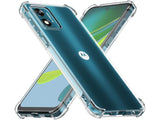 Hoch transparenter TPU Gummi Schutz Handy Hülle Clear Case klar mit verstärkten Schutzecken Bumper für das Motorola Moto E13 Display und Gehäuse in transparent von Screenguard