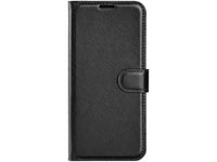 Lederhülle Karten Wallet Ledertasche Etui für Motorola Moto E13 in schwarz von Screenguard