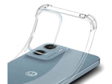 Hoch transparenter TPU Gummi Schutz Handy Hülle Clear Case klar mit verstärkten Schutzecken Bumper für das Motorola Moto E15 Display und Gehäuse in transparent von Screenguard