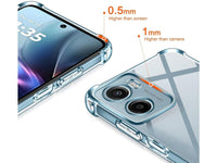 Hoch transparenter TPU Gummi Schutz Handy Hülle Clear Case klar mit verstärkten Schutzecken Bumper für das Motorola Moto E15 Display und Gehäuse in transparent von Screenguard