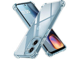 Hoch transparenter TPU Gummi Schutz Handy Hülle Clear Case klar mit verstärkten Schutzecken Bumper für das Motorola Moto E15 Display und Gehäuse in transparent von Screenguard