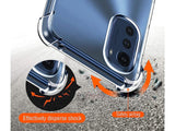 Hoch transparenter TPU Gummi Schutz Handy Hülle Clear Case klar mit verstärkten Schutzecken Bumper für das Motorola Moto E32s Display und Gehäuse in transparent von Screenguard