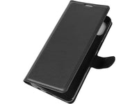 Lederhülle Karten Wallet Ledertasche Etui für Motorola Moto G 5G Plus in schwarz von Screenguard