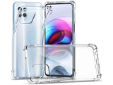 Hoch transparenter TPU Gummi Schutz Handy Hülle Clear Case klar mit verstärkten Schutzecken Bumper für das Motorola Moto G100 Display und Gehäuse in transparent von Screenguard