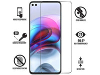 Case Friendly Screen Protector Handy Display Schutz Panzerglas Folie aus echtem 9H 2.5D Glas für Abdeckung des Motorola Moto G100 Displays in transparent von Screenguard