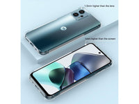 Hoch transparenter TPU Gummi Schutz Handy Hülle Clear Case klar mit verstärkten Schutzecken Bumper für das Motorola Moto G23 Display und Gehäuse in transparent von Screenguard