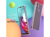 Hoch transparenter TPU Gummi Schutz Handy Hülle Clear Case klar mit verstärkten Schutzecken Bumper für das Motorola Moto G30 Display und Gehäuse in transparent von Screenguard