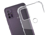 Hoch transparenter TPU Gummi Schutz Handy Hülle Clear Case klar mit verstärkten Schutzecken Bumper für das Motorola Moto G30 Display und Gehäuse in transparent von Screenguard