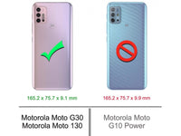 Hoch transparenter TPU Gummi Schutz Handy Hülle Clear Case klar mit verstärkten Schutzecken Bumper für das Motorola Moto G30 Display und Gehäuse in transparent von Screenguard