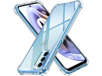 Hoch transparenter TPU Gummi Schutz Handy Hülle Clear Case klar mit verstärkten Schutzecken Bumper für das Motorola Moto G31 Display und Gehäuse in transparent von Screenguard