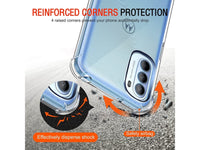 Hoch transparenter TPU Gummi Schutz Handy Hülle Clear Case klar mit verstärkten Schutzecken Bumper für das Motorola Moto G31 Display und Gehäuse in transparent von Screenguard