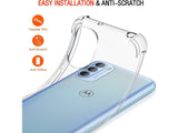 Hoch transparenter TPU Gummi Schutz Handy Hülle Clear Case klar mit verstärkten Schutzecken Bumper für das Motorola Moto G31 Display und Gehäuse in transparent von Screenguard