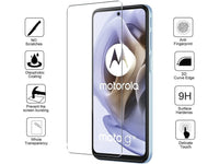 Case Friendly Screen Protector Handy Display Schutz Panzerglas Folie aus echtem 9H 2.5D Glas für Abdeckung des Motorola Moto G31 Displays in transparent von Screenguard