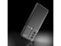 Hochwertig stabile Soft TPU Smartphone Handy Hülle im Carbon Design für Motorola Moto G41 zum Schutz des Display und Gehäuse Cover in schwarz von Screenguard