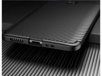 Hochwertig stabile Soft TPU Smartphone Handy Hülle im Carbon Design für Motorola Moto G41 zum Schutz des Display und Gehäuse Cover in schwarz von Screenguard