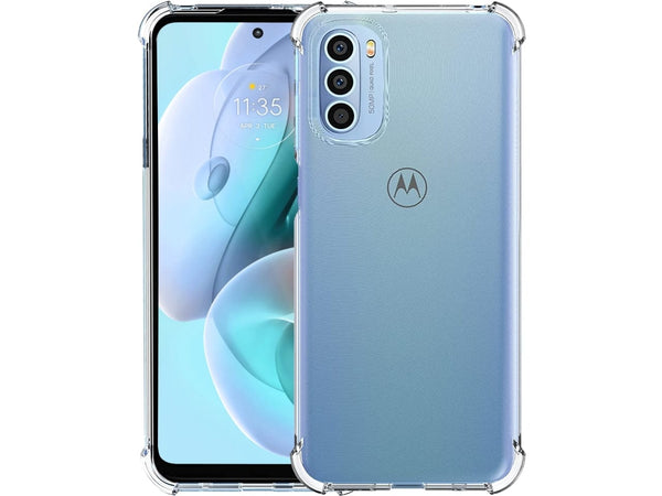 Hoch transparenter TPU Gummi Schutz Handy Hülle Clear Case klar mit verstärkten Schutzecken Bumper für das Motorola Moto G41 Display und Gehäuse in transparent von Screenguard