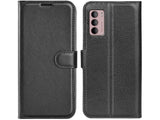 Lederhülle Karten Wallet Ledertasche Etui für Motorola Moto G42 in schwarz von Screenguard