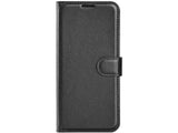 Lederhülle Karten Wallet Ledertasche Etui für Motorola Moto G42 in schwarz von Screenguard