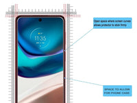 Case Friendly Screen Protector Handy Display Schutz Panzerglas Folie aus echtem 9H 2.5D Glas für Abdeckung des Motorola Moto G42 Displays in transparent von Screenguard