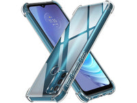 Hoch transparenter TPU Gummi Schutz Handy Hülle Clear Case klar mit verstärkten Schutzecken Bumper für das Motorola Moto G50 Display und Gehäuse in transparent von Screenguard