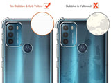 Hoch transparenter TPU Gummi Schutz Handy Hülle Clear Case klar mit verstärkten Schutzecken Bumper für das Motorola Moto G50 Display und Gehäuse in transparent von Screenguard